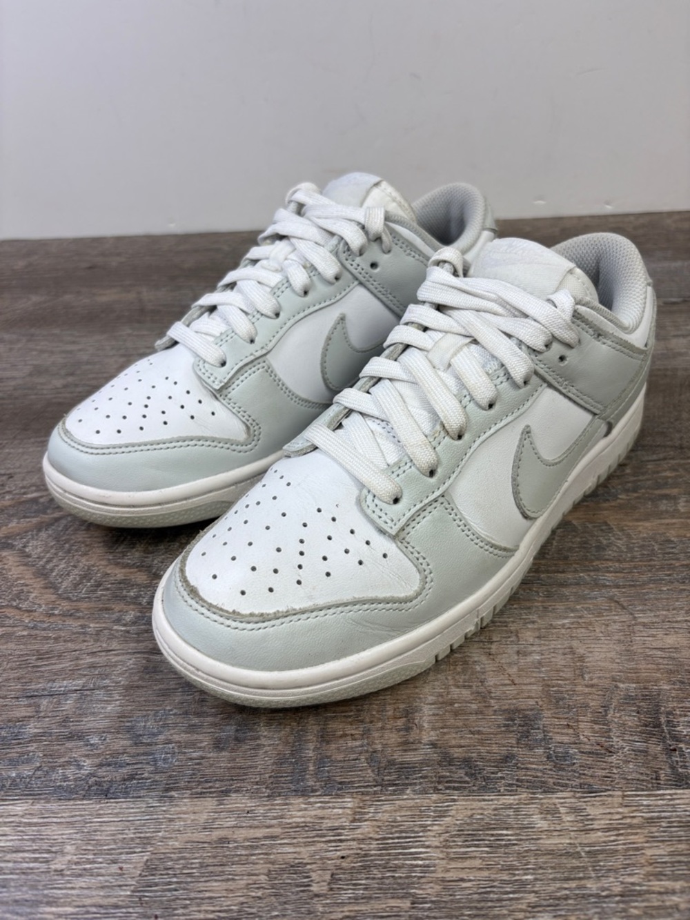 Nike Dunk Low Light Bone / Sail White Leather Sneakers Women’s Size 7 (EU 38)